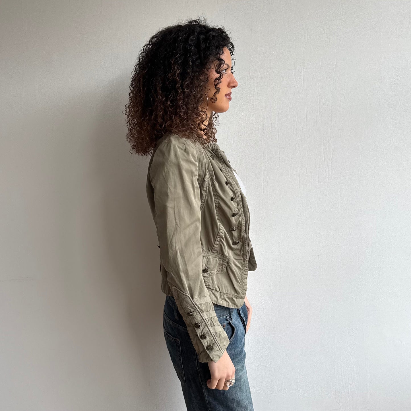 Khaki military jacket - Size S