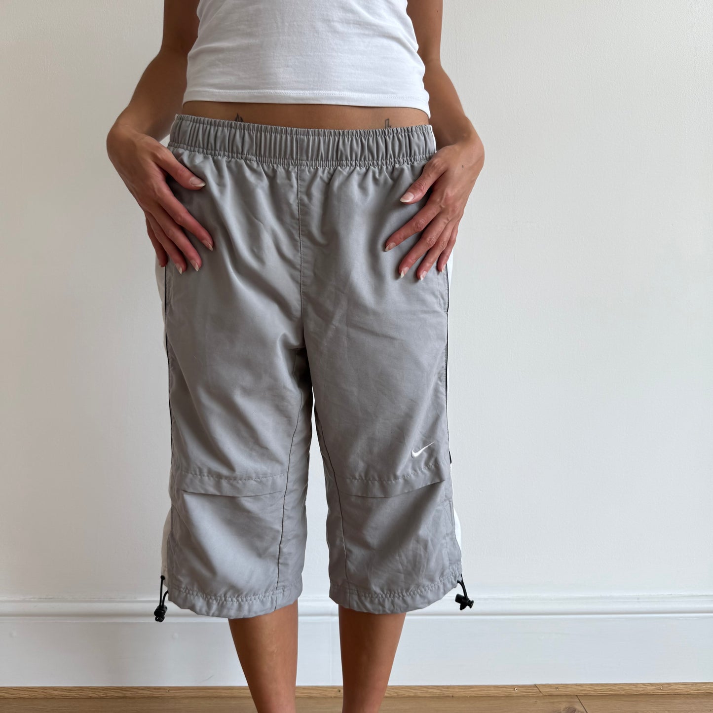 Grey + White Nike capris - Size S + L