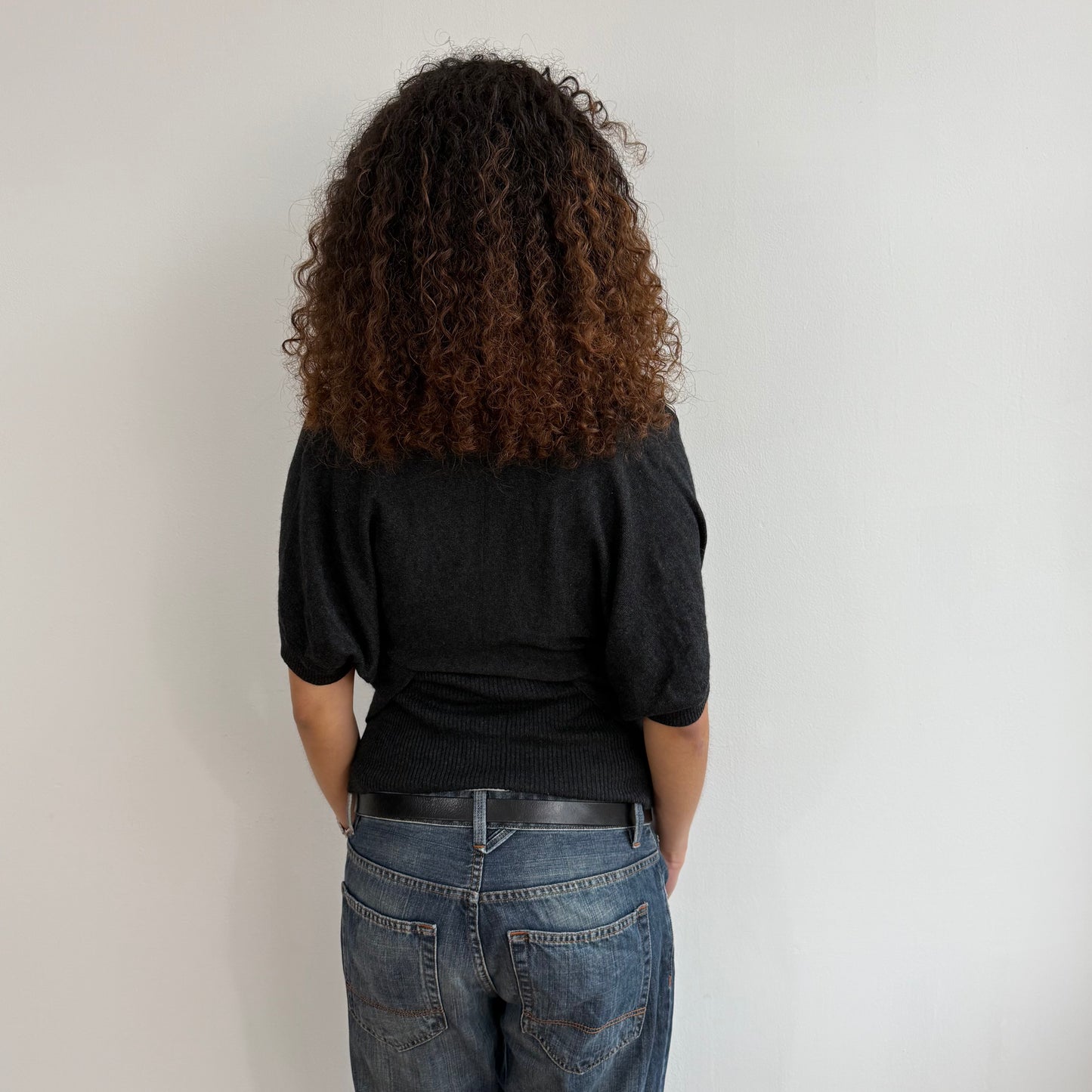 Cop Copine grey wrap button knit - Size S