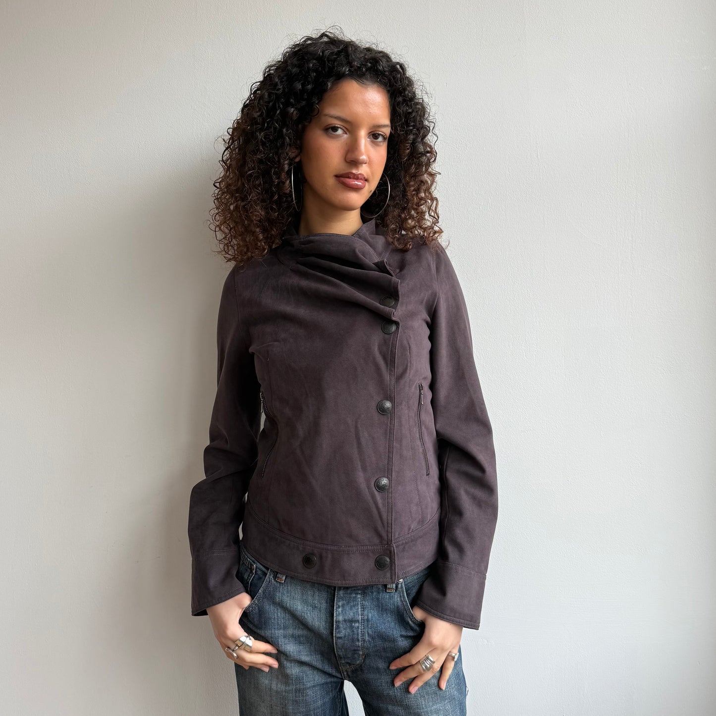 Cop Copine suedette slouchy jacket - Size S/M