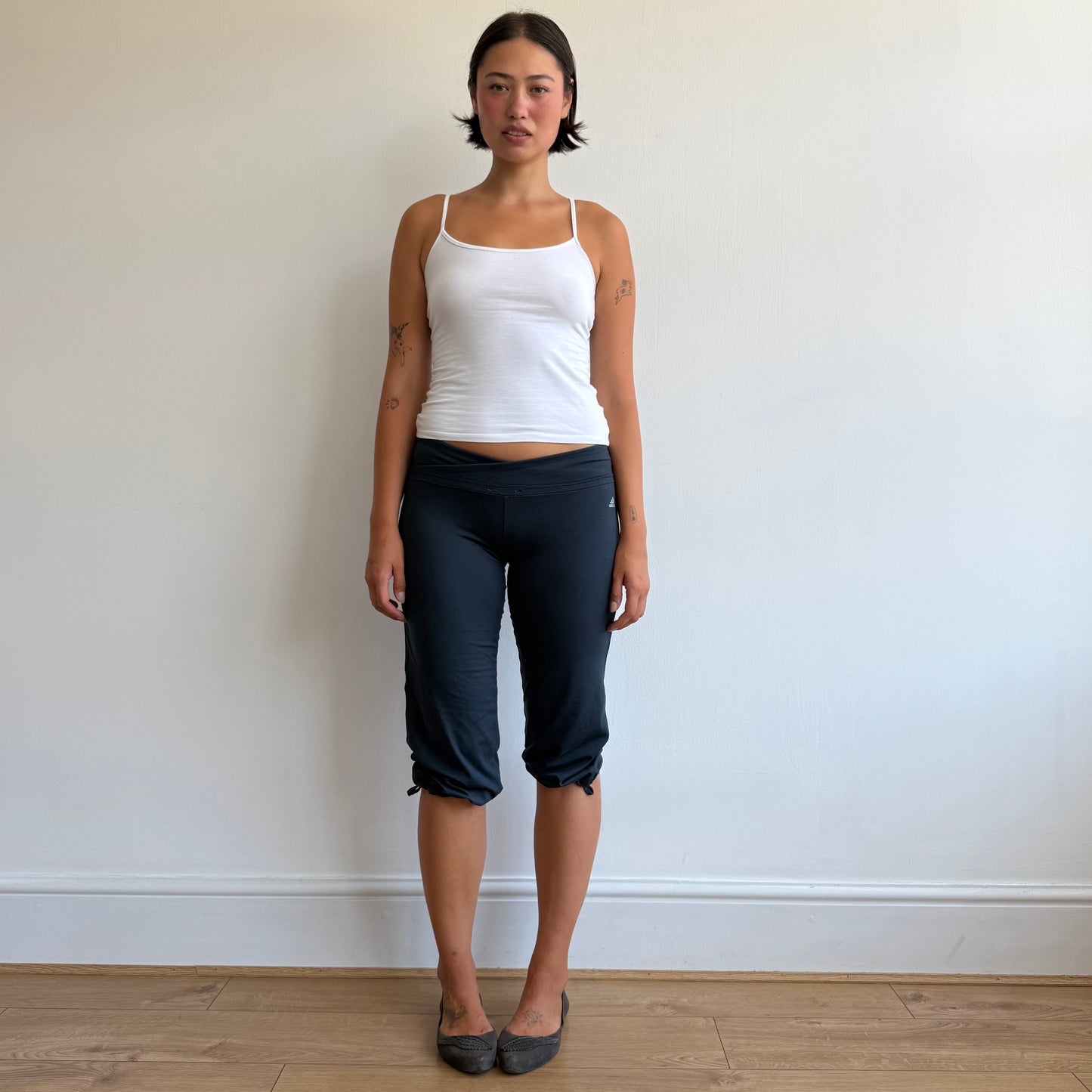 Adidas navy bubble capris - Size S