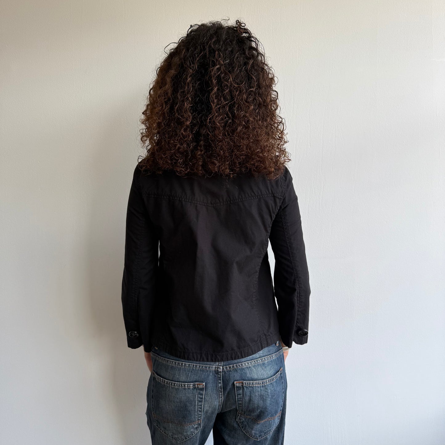 Black button peacoat - Size S