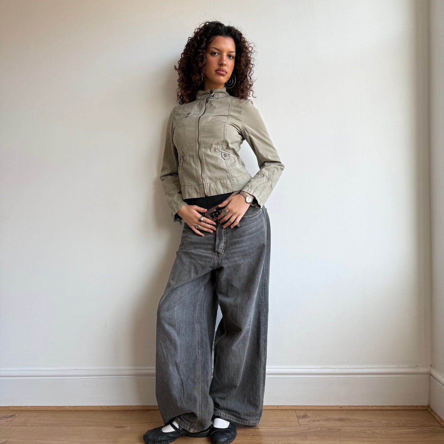 Khaki cargo jacket - Size S