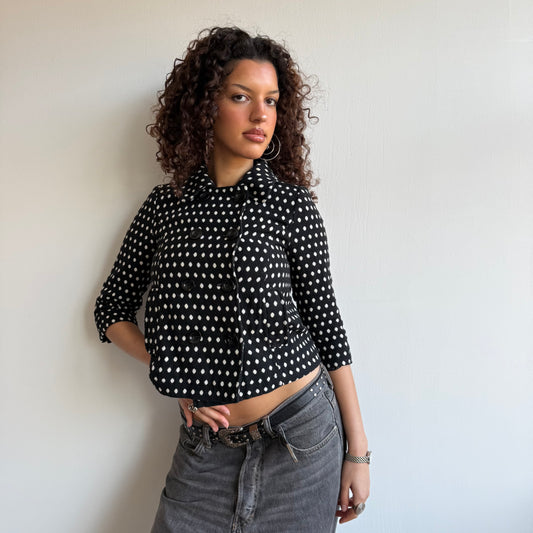 Polka dot peacoat - Size S