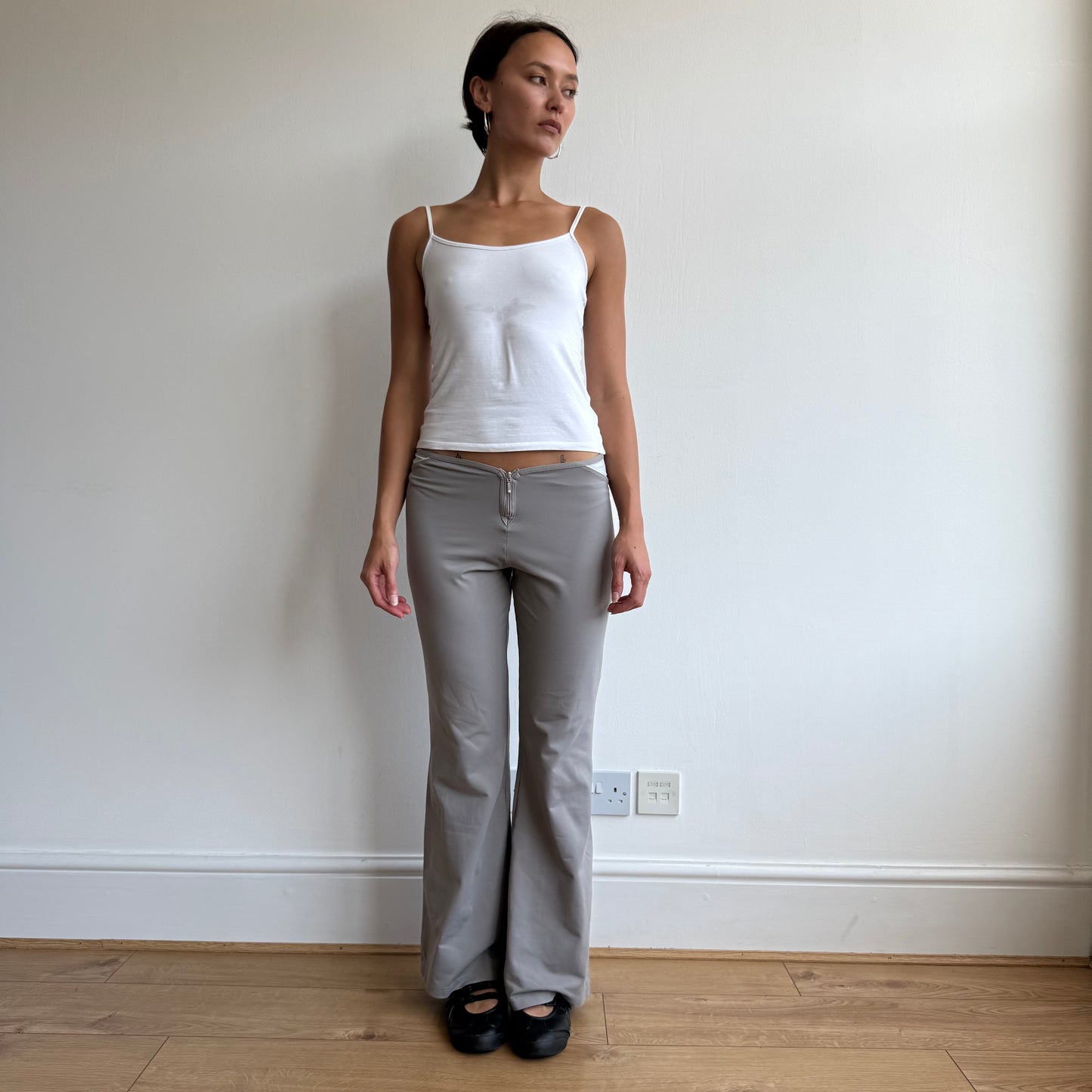 Taupe USA pro zip front yoga pants - Size M