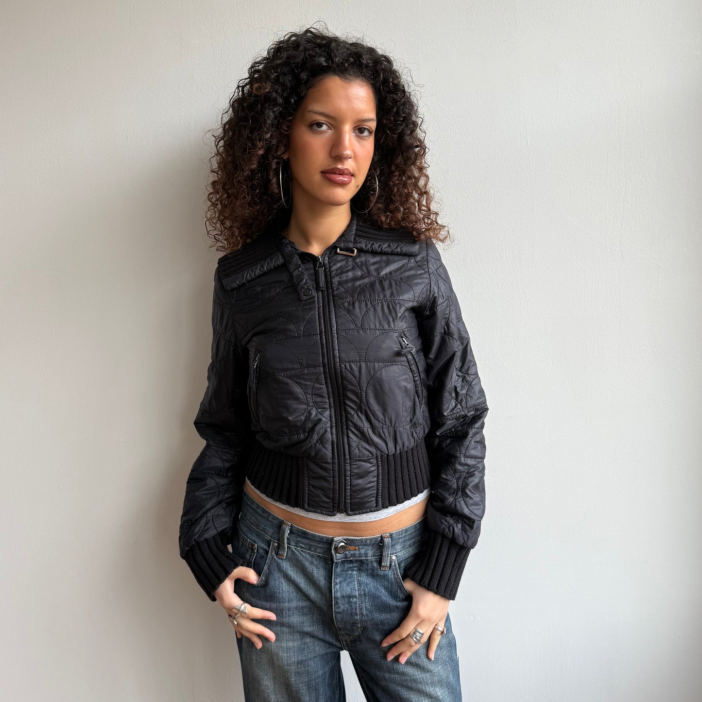 Miss Sixty black quilt puffer - Size S