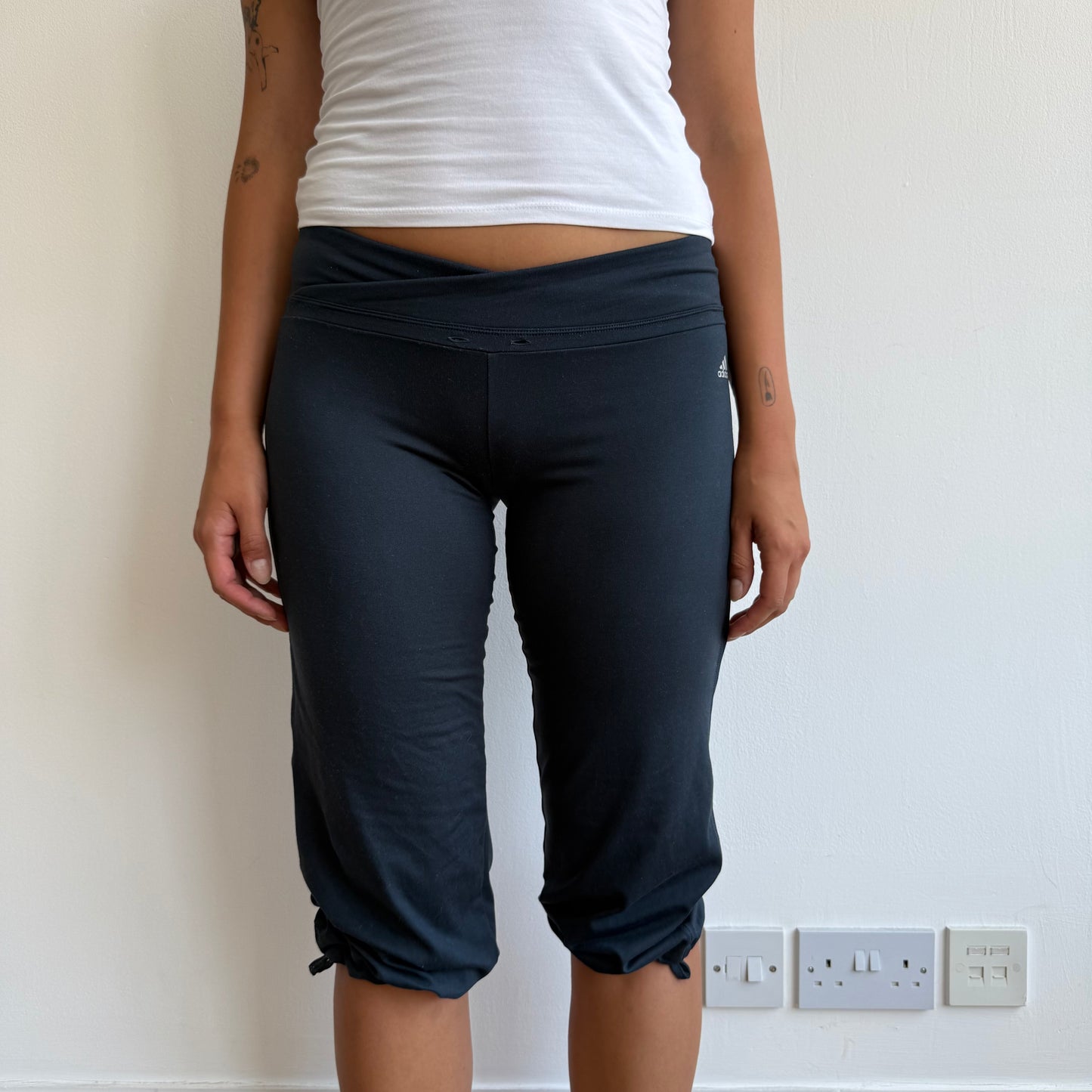 Adidas navy bubble capris - Size S