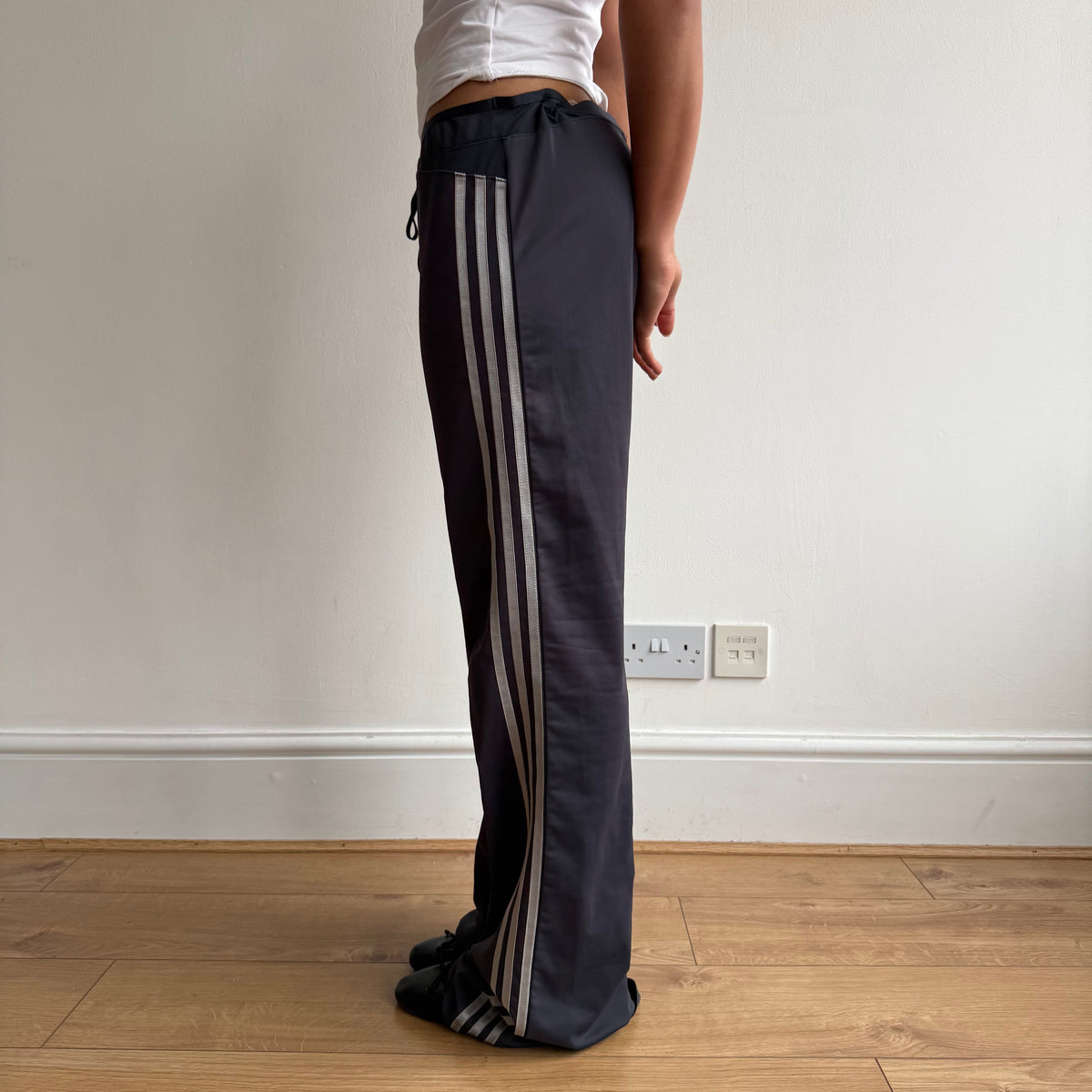 Blue Adidas wide leg yoga pants - Size L