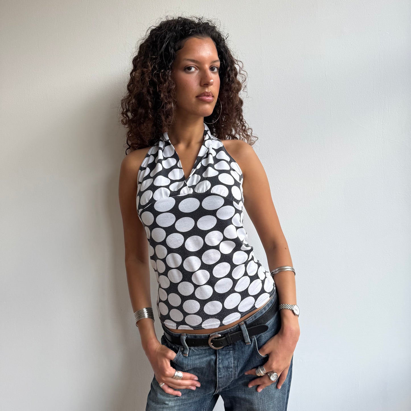 Large polka dot top - Size M