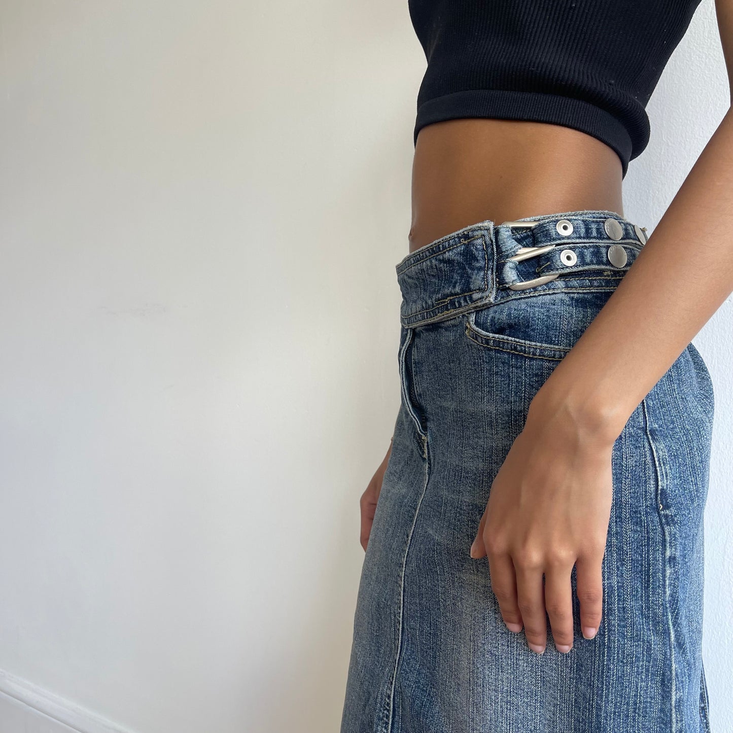 Denim midi skirt - Size S