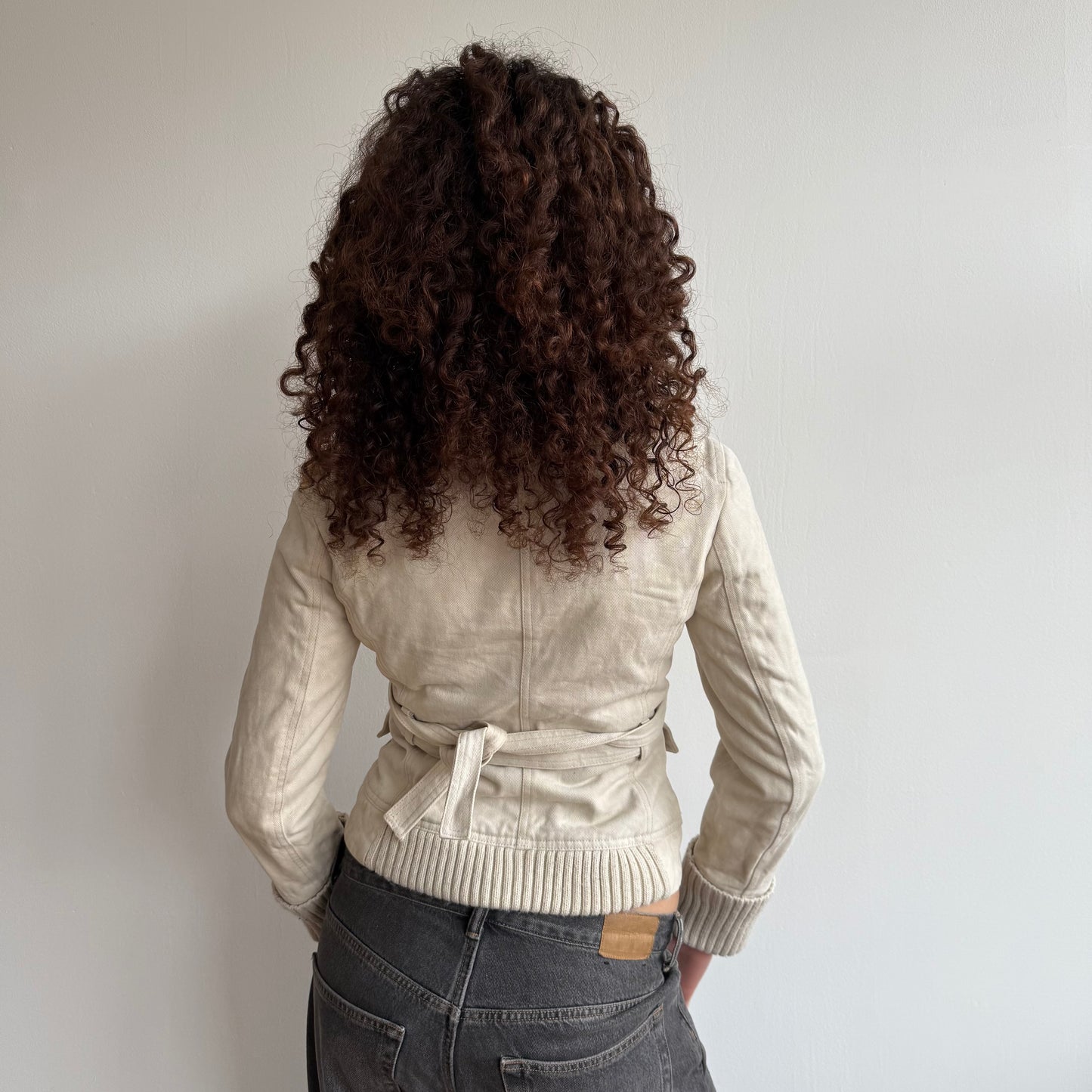 Cream button up jacket - Size S