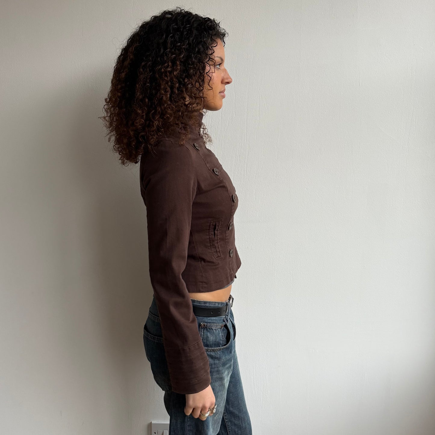 Brown double breasted peacoat - Size XS/S