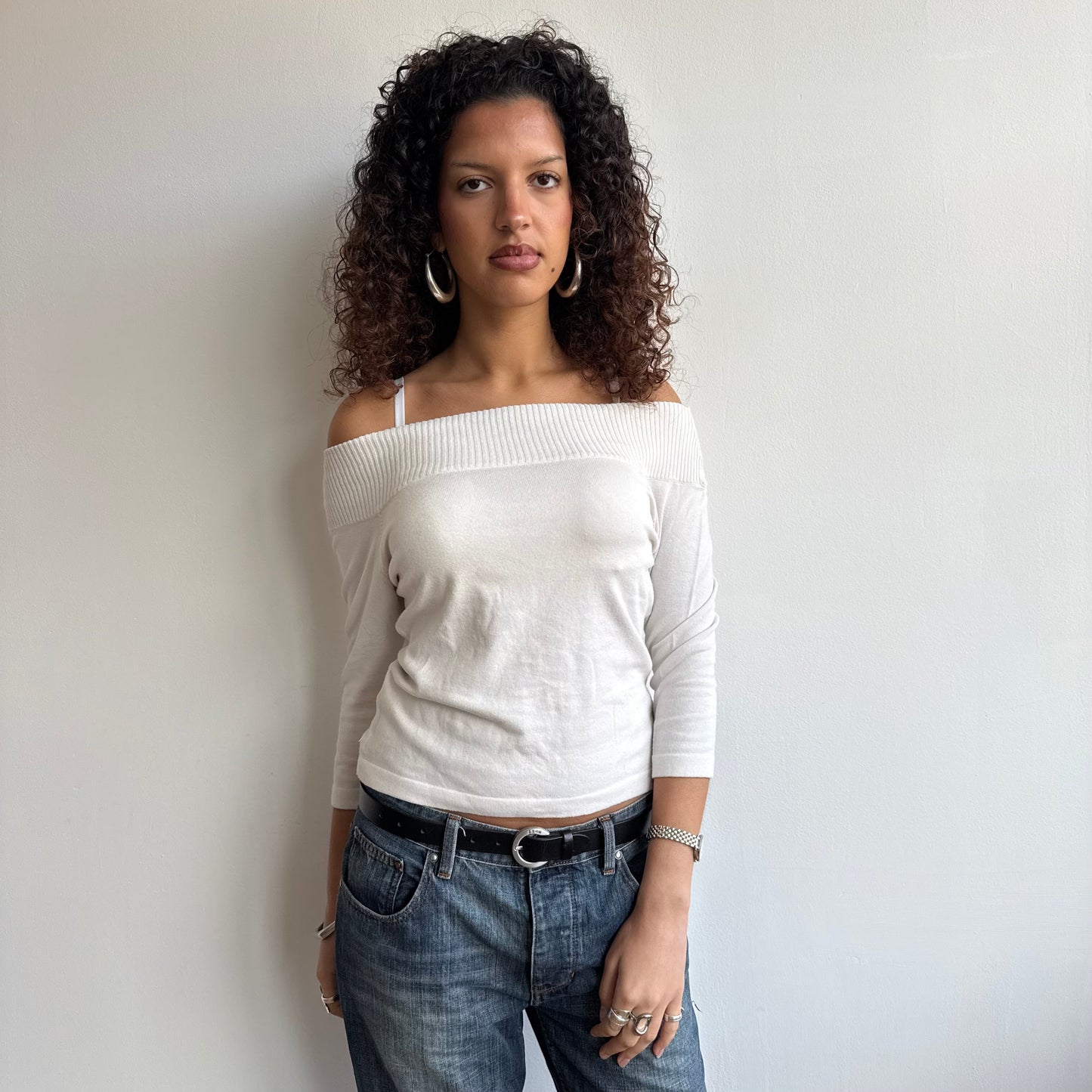 White bardot knit - Size S
