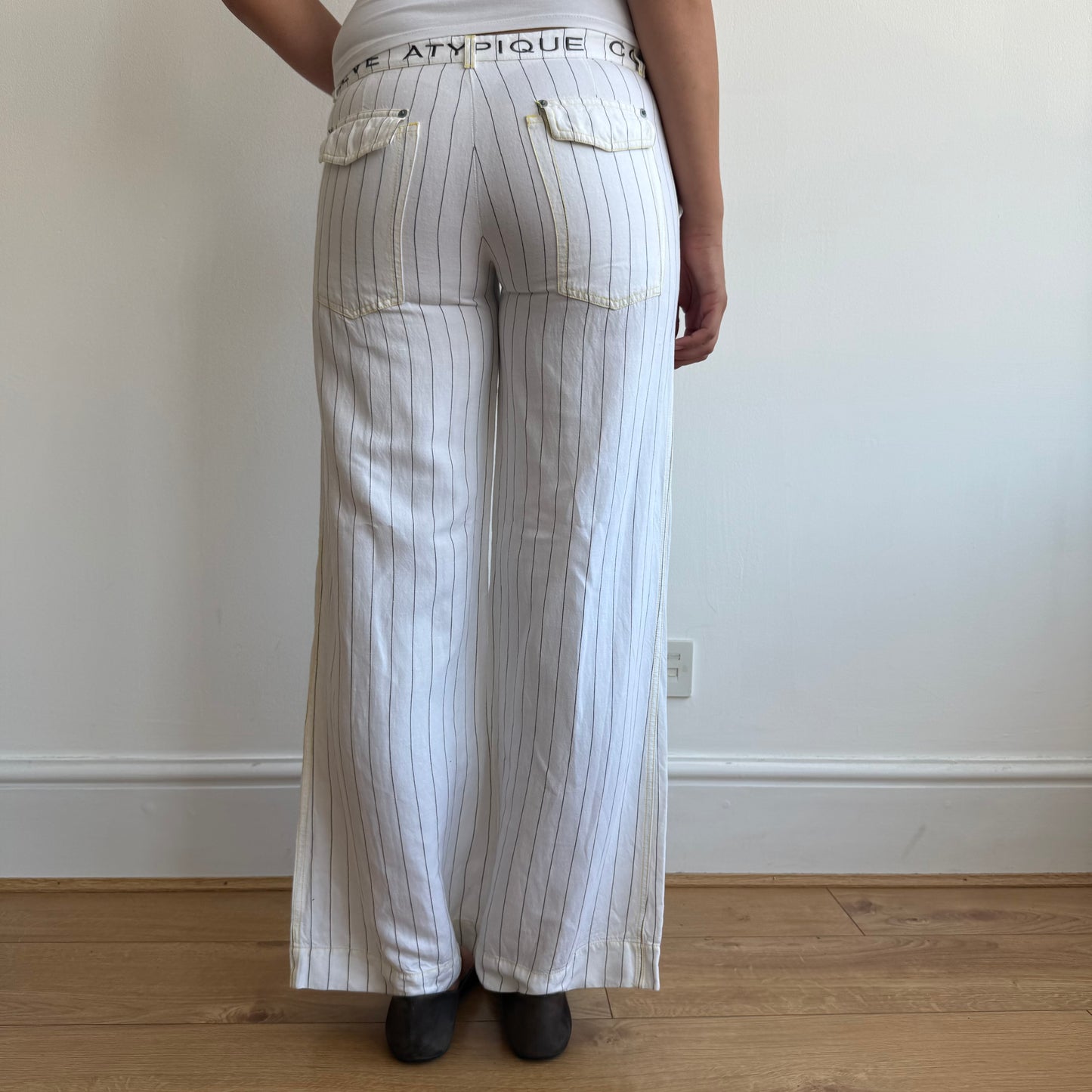 Cop Copine pinstripe linen trousers - Size S