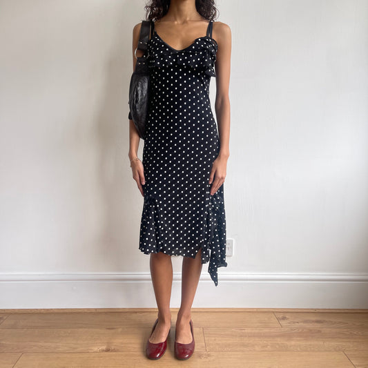 Polka dot ruffle dress - Size S