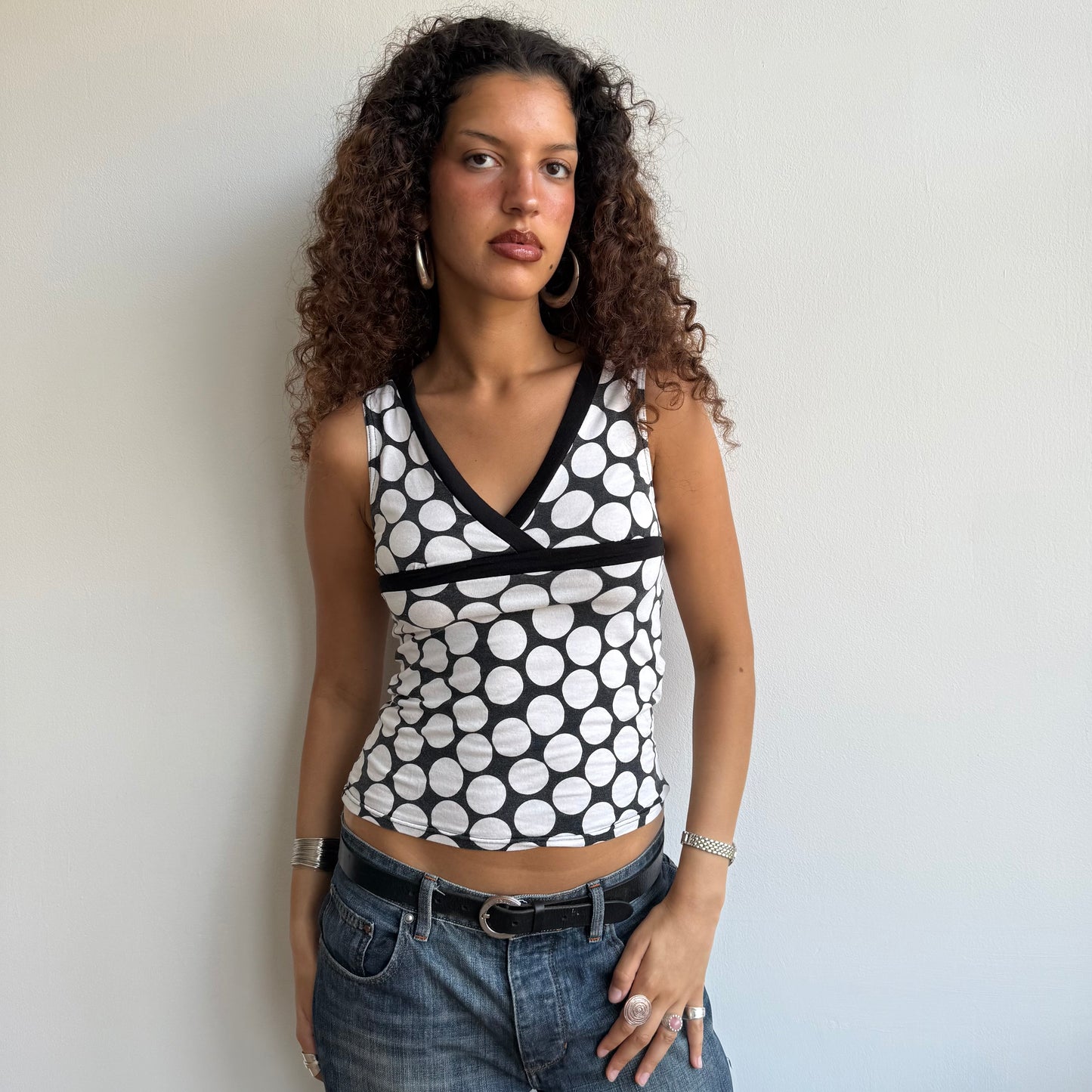 Large polka dot top - Size XS