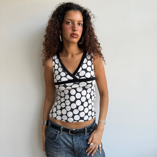 Large polka dot top - Size XS