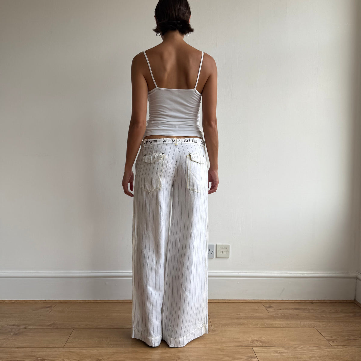 Cop Copine pinstripe linen trousers - Size S
