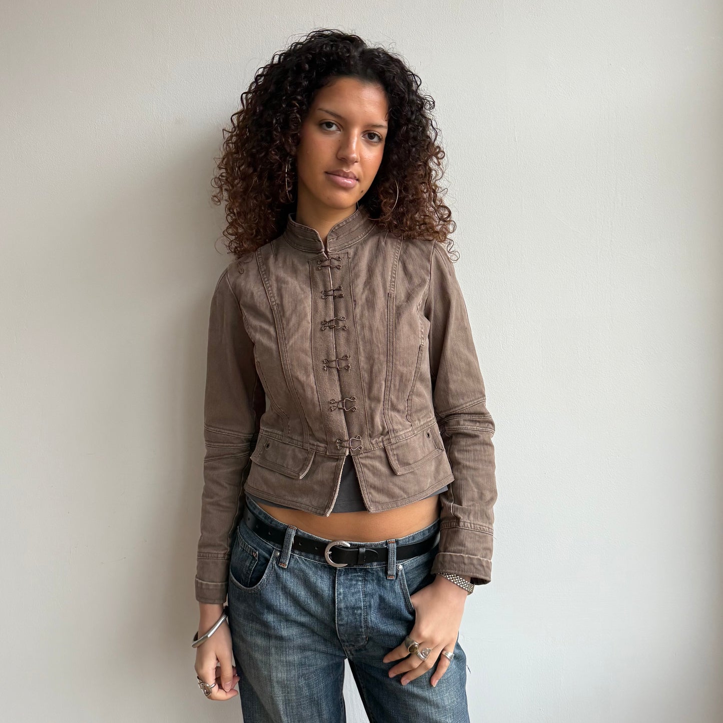 Brown military jacket - Size S