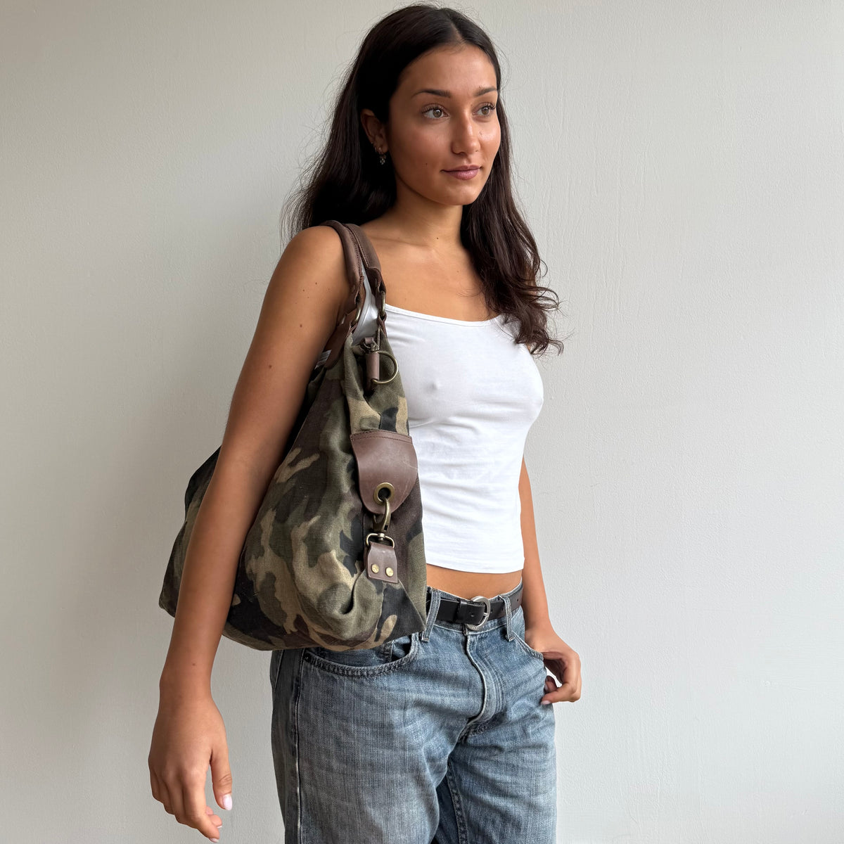 Camouflage slouchy bag - One Size