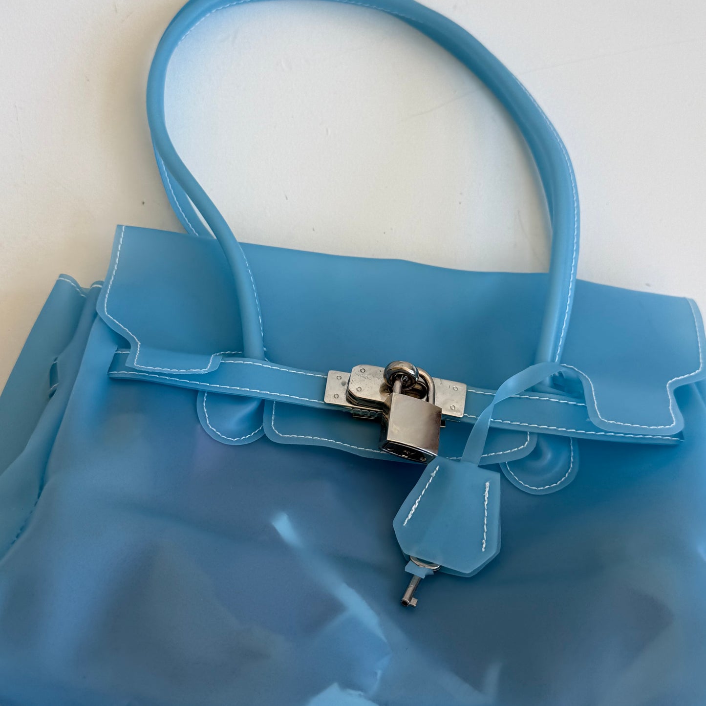 Blue jelly ‘firkin’ bag - One Size