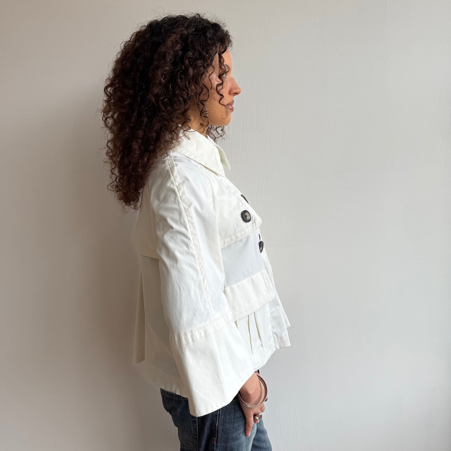 White peacoat trench - Size M/L