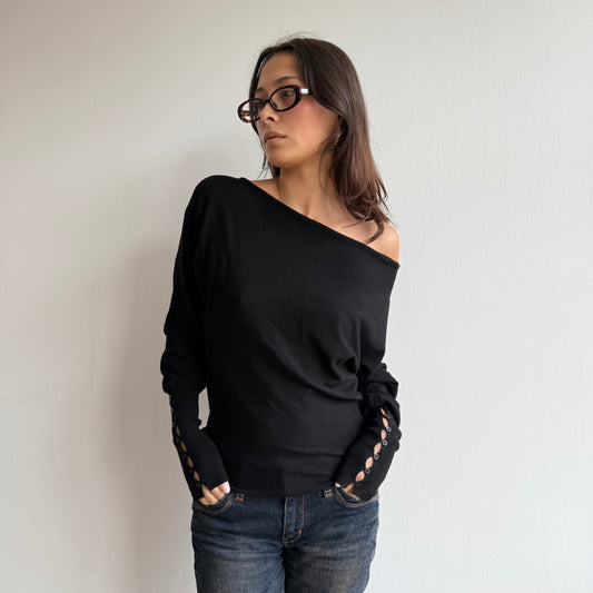 Black slouchy knit - Size S