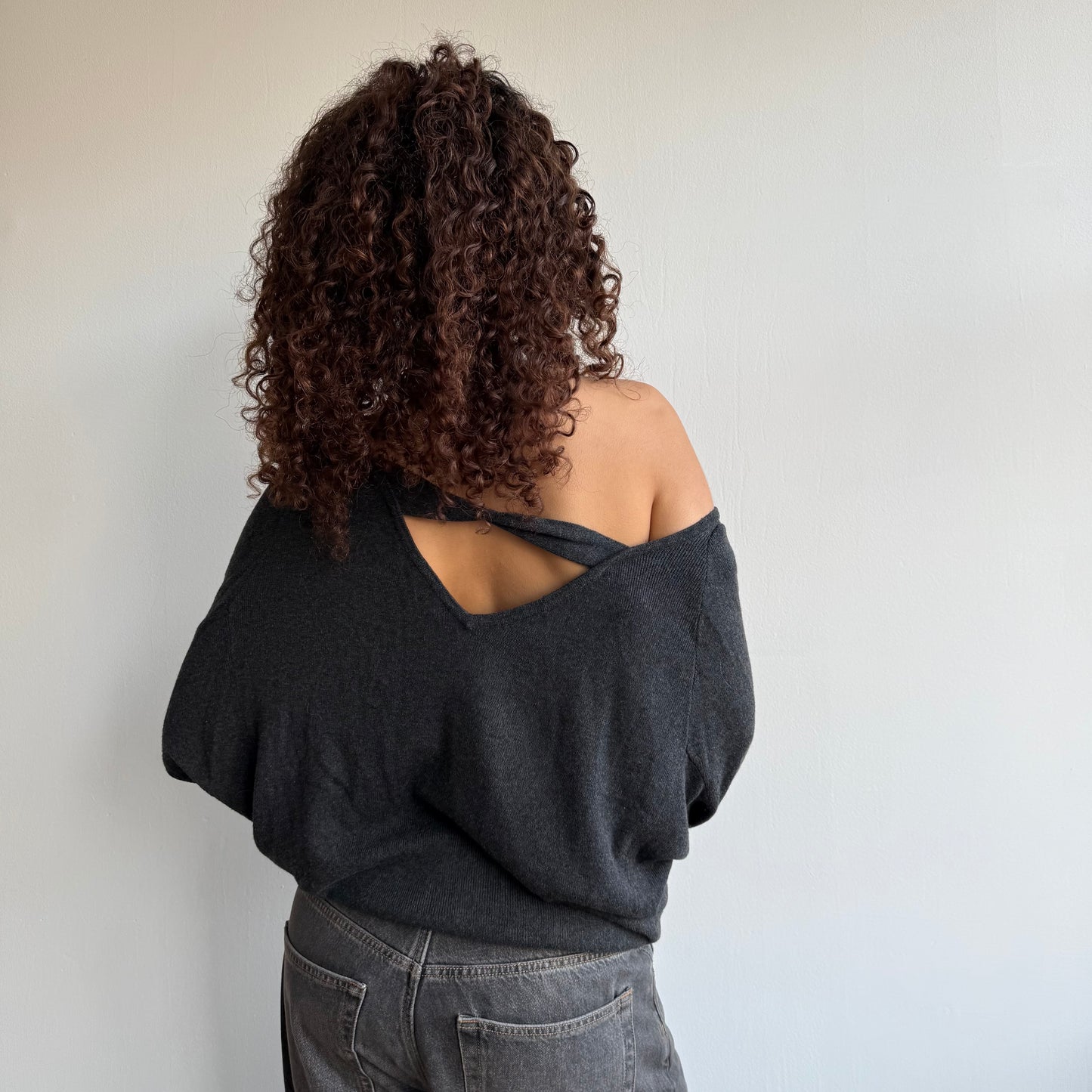 Grey batwing knit - Size M