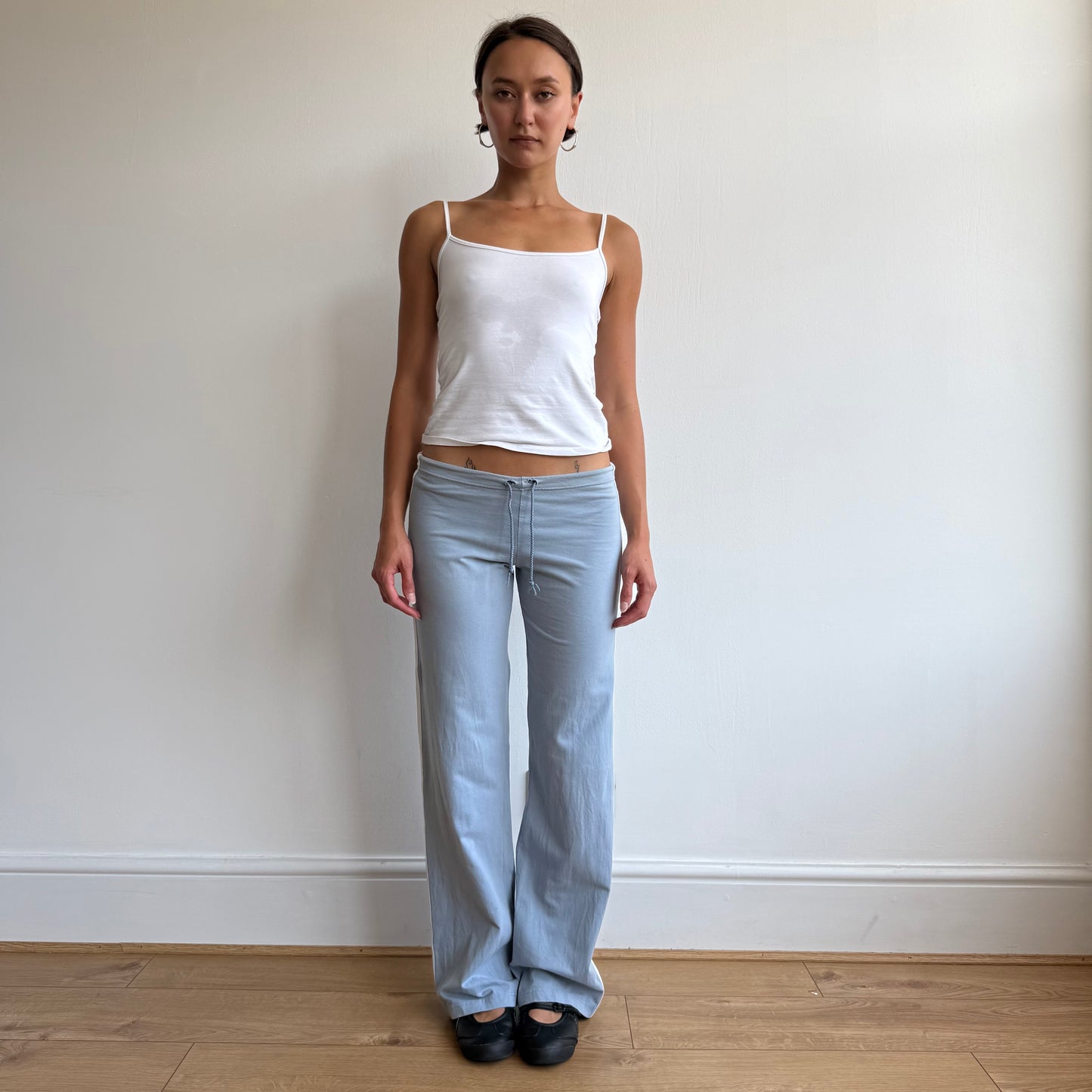 Blue/grey Adidas flared yoga pants - Size S