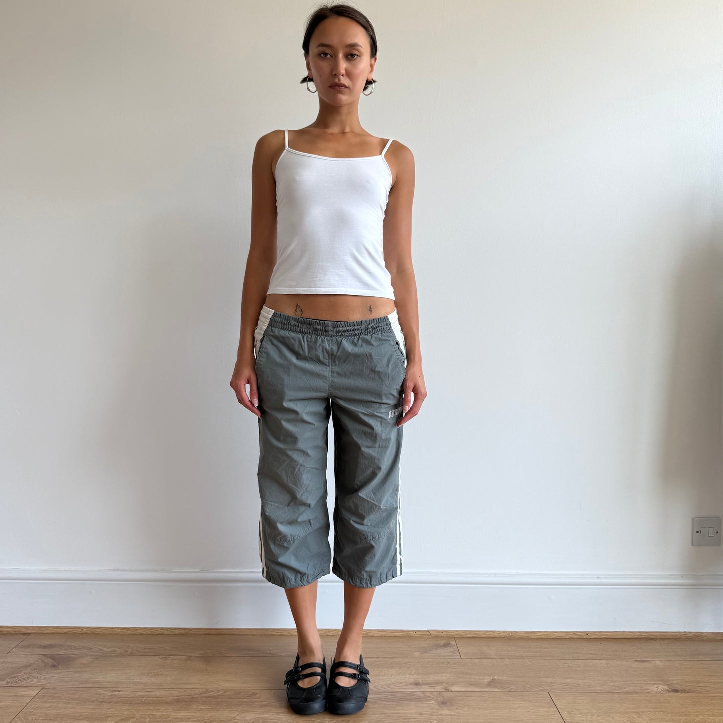 Charcoal grey Adidas capris - Size S