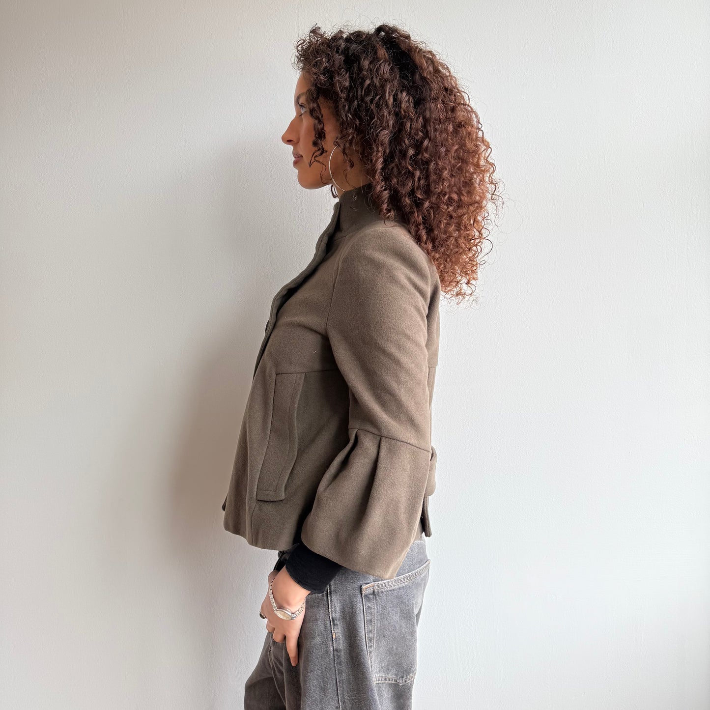 Taupe peacoat - Size S