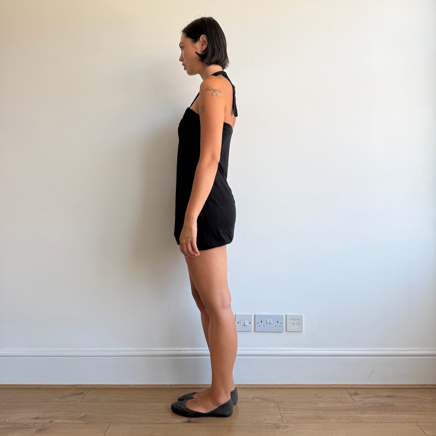 Black bandeau halter dress - Size XS/S