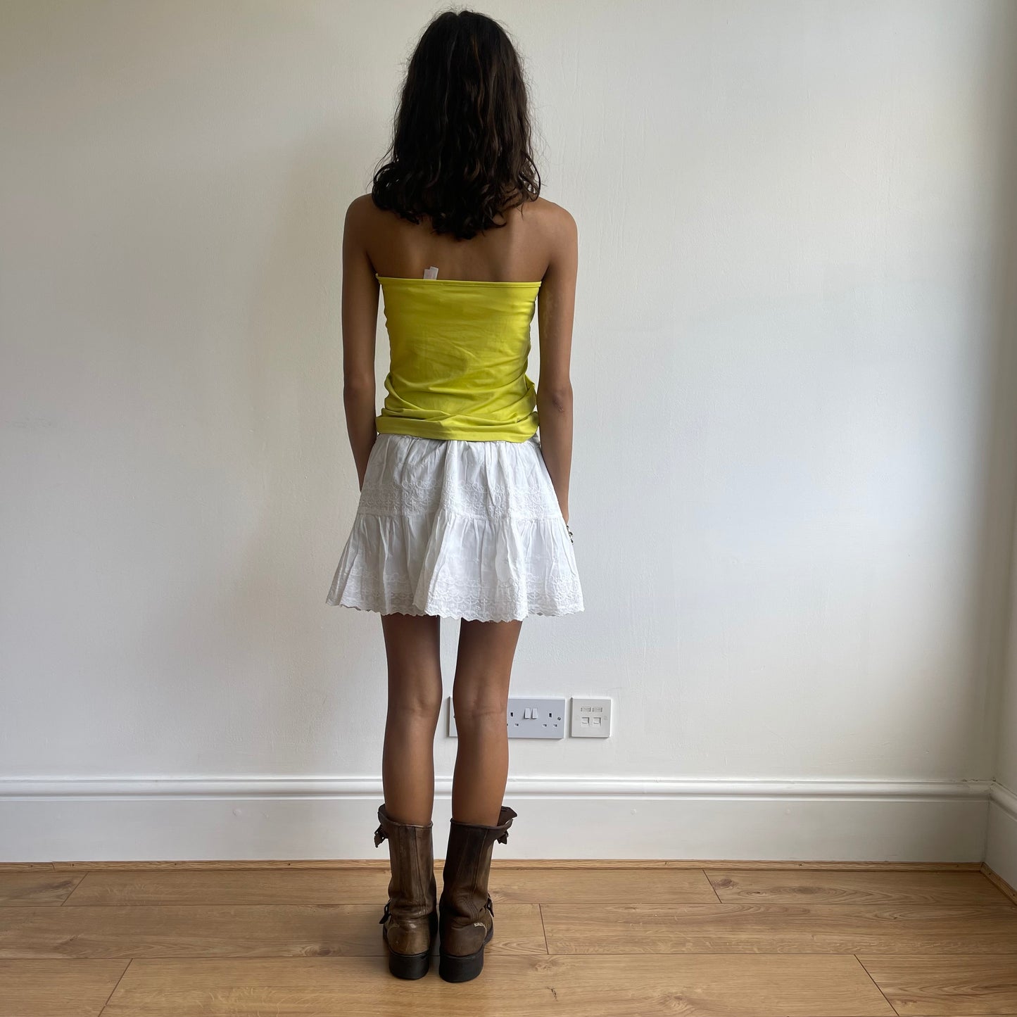 Chartreuse halter neck top - Size S