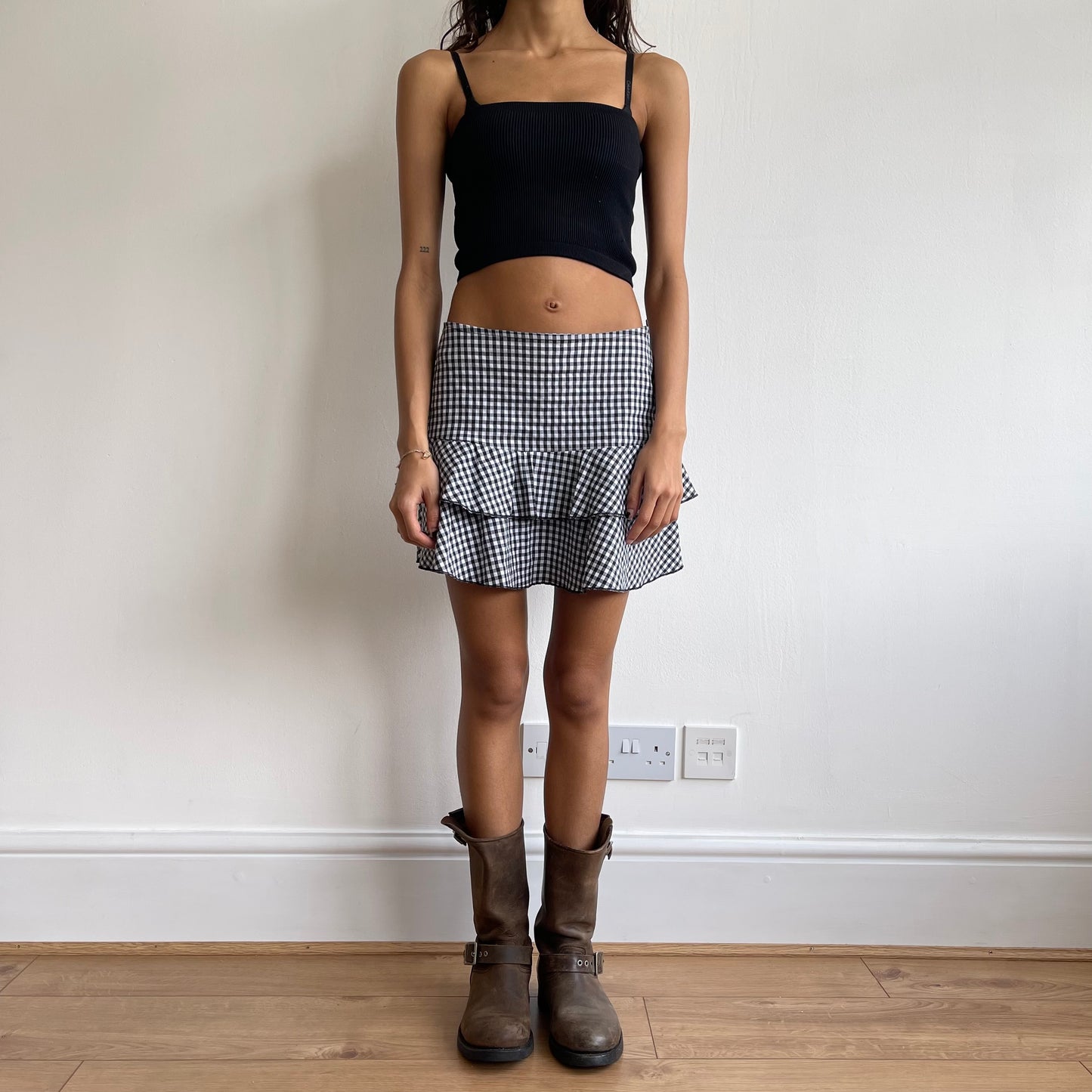 Gingham rara skirt - Size S