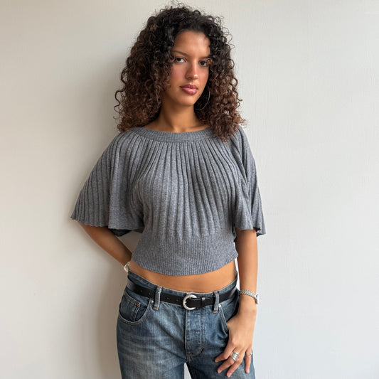 Dark grey batwing knit - Size S/M
