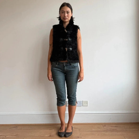 Faux fur toggle gilet - Size S