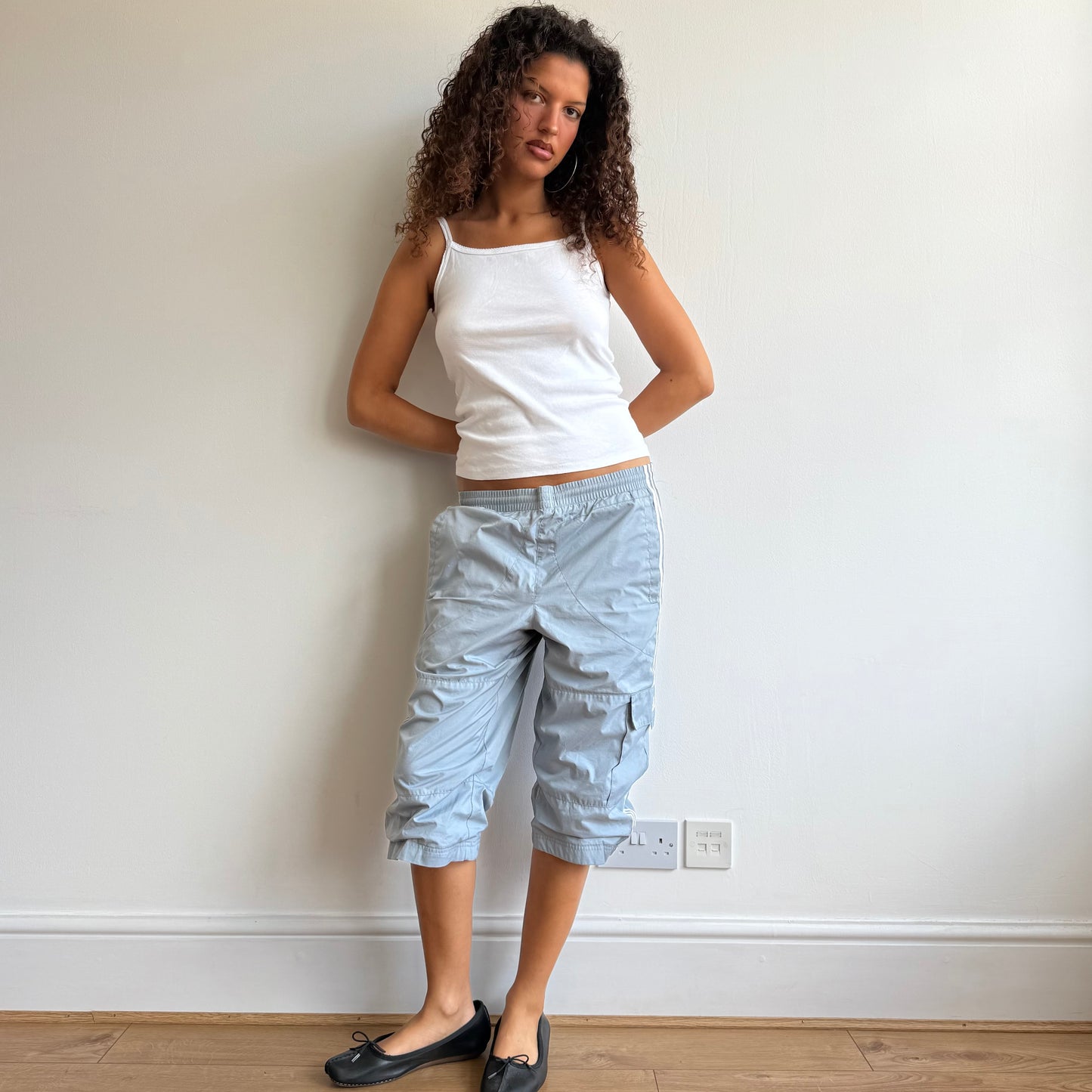 Grey Adidas capris - Size S