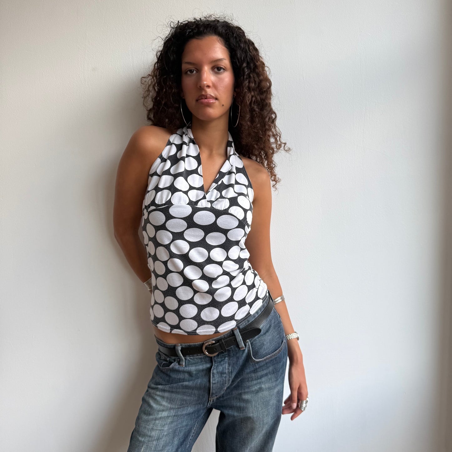 Large polka dot top - Size M