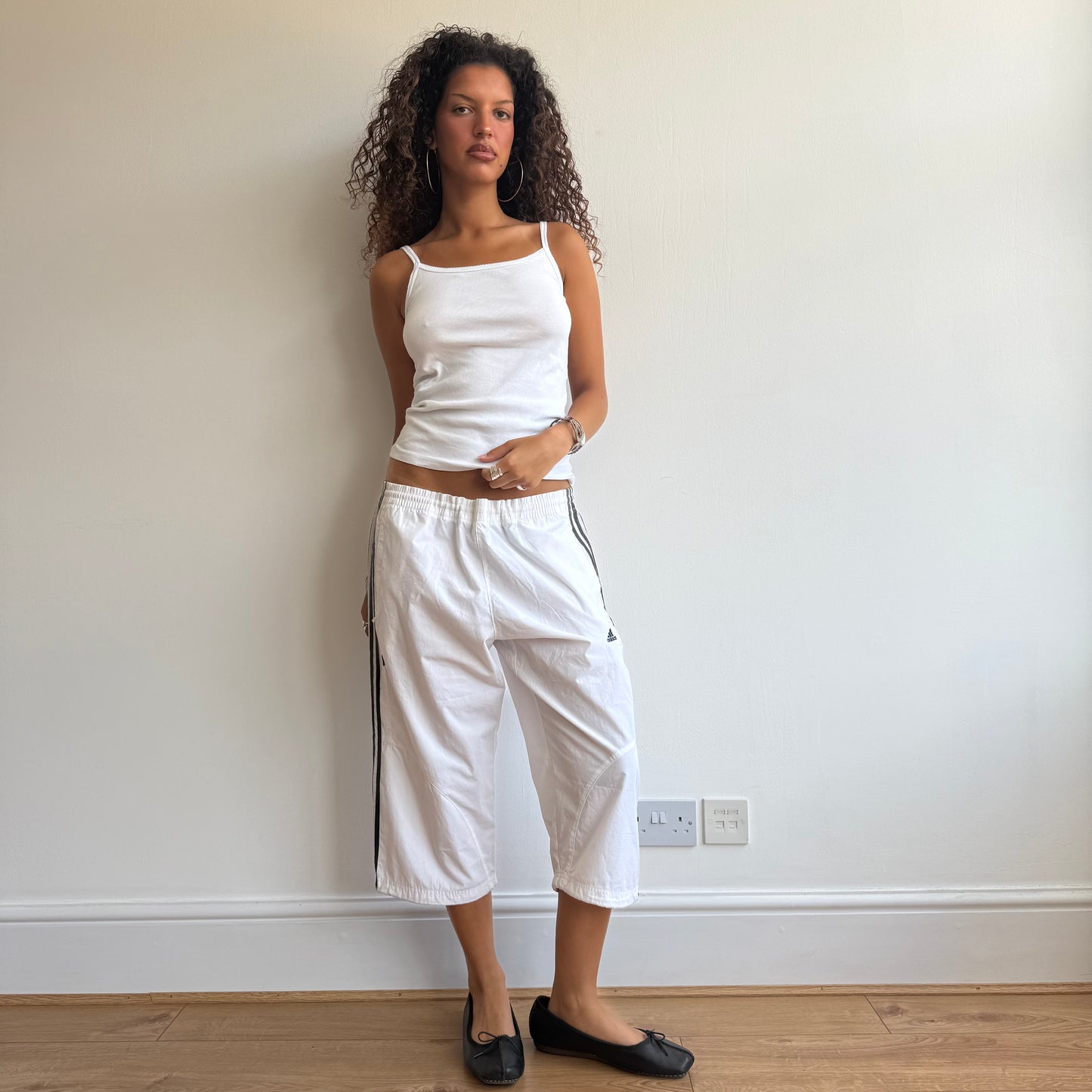 White Adidas capris - Size M