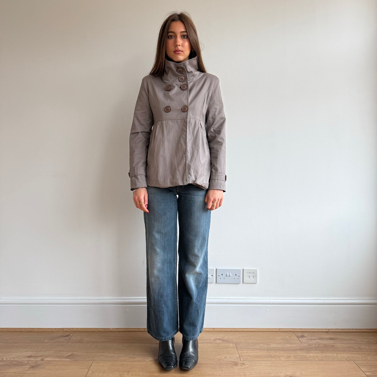 Taupe peacoat - Size S
