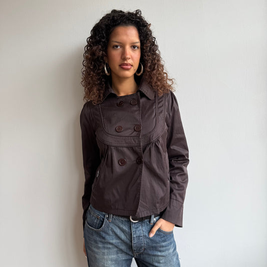 Brown trench peacoat - Size S