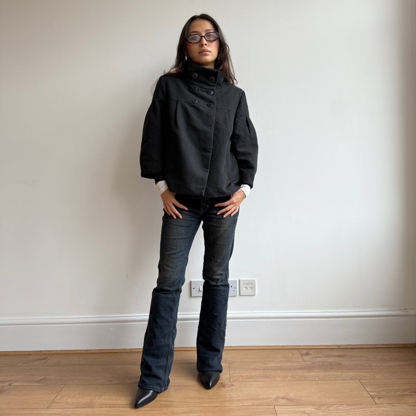 Dark grey swing coat - Size M