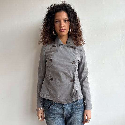 Grey peacoat - Size S/M