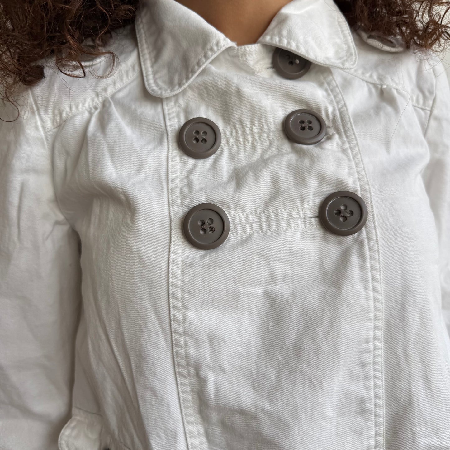 White double breasted peacoat - Size S