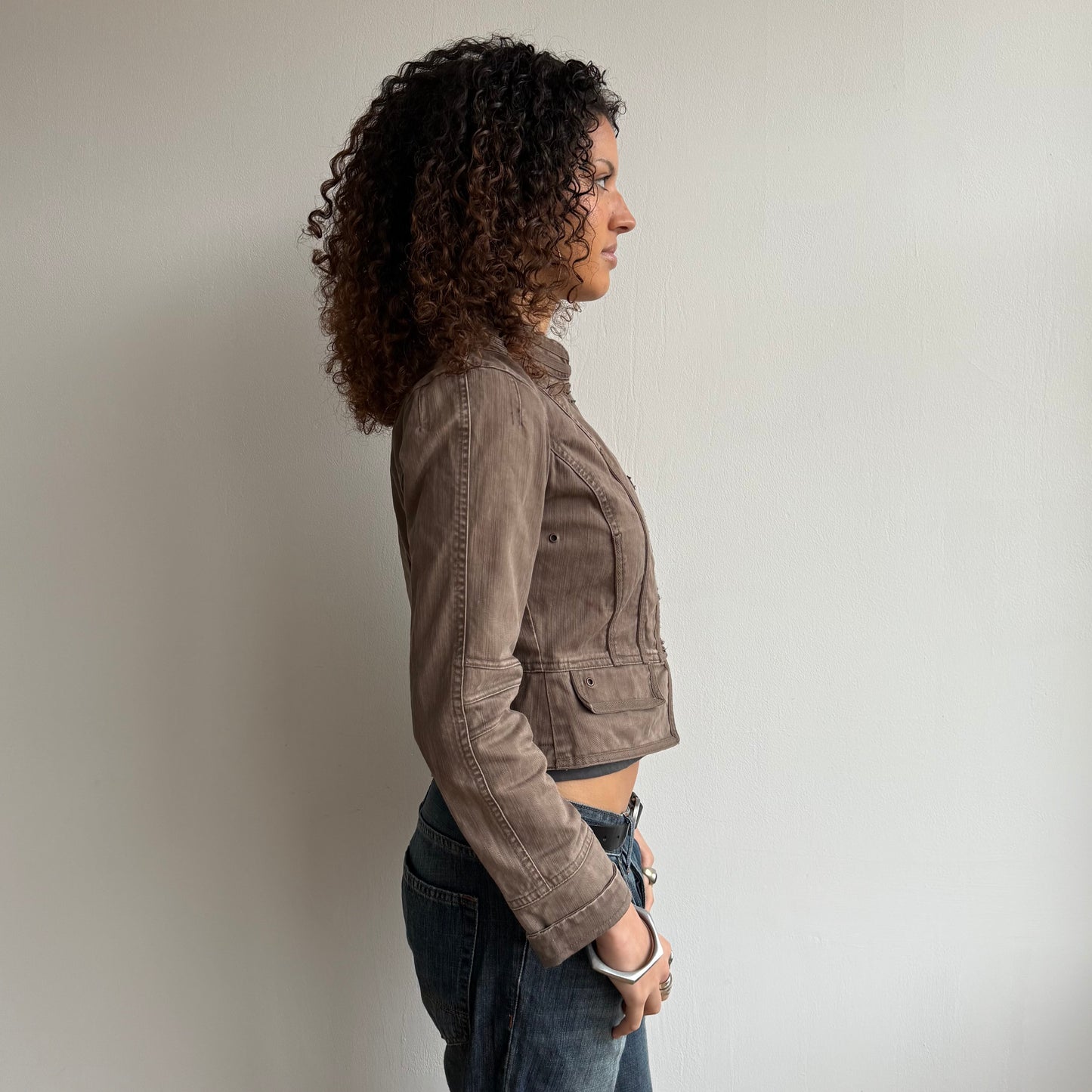 Brown military jacket - Size S