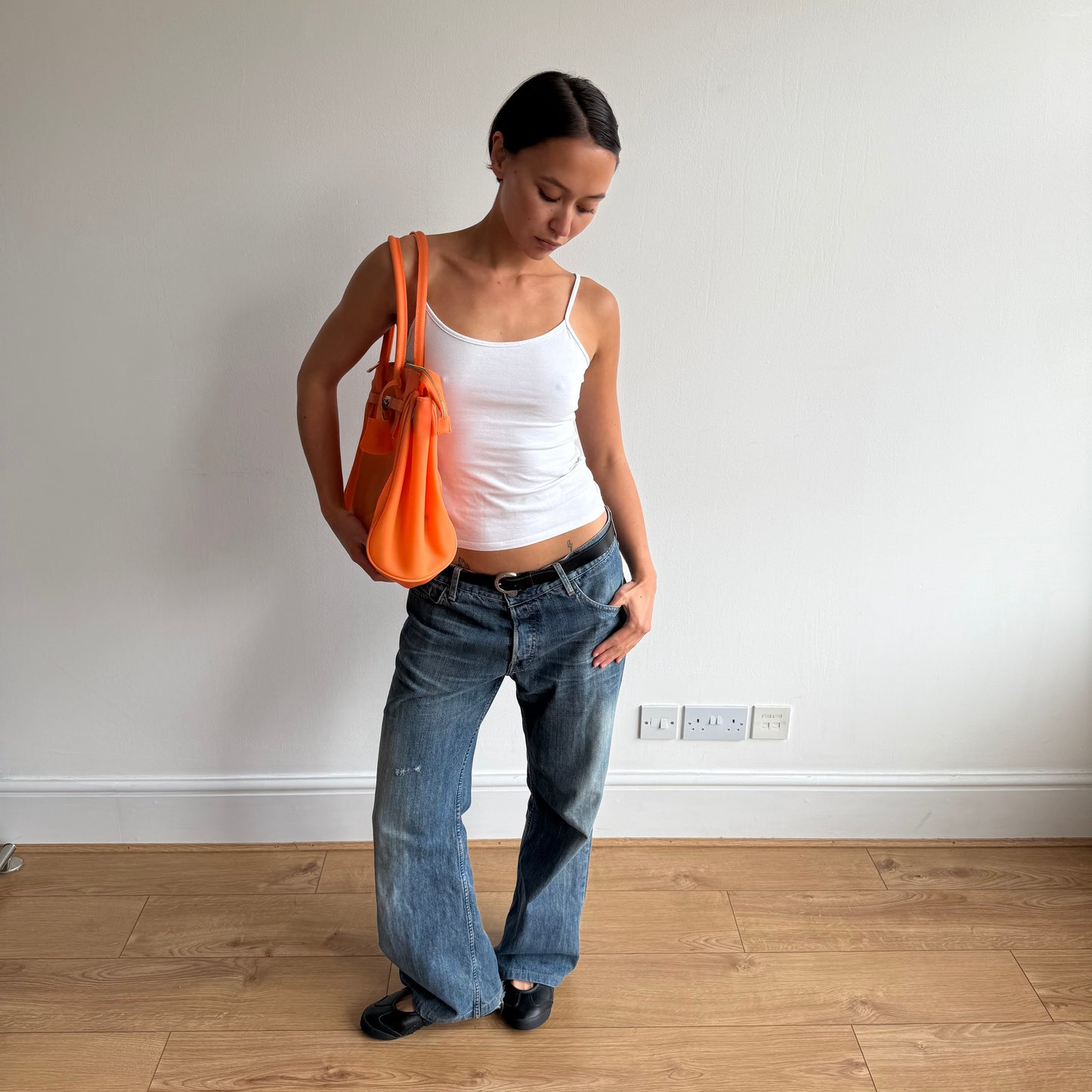 Orange jelly ‘firkin’ bag - One Size