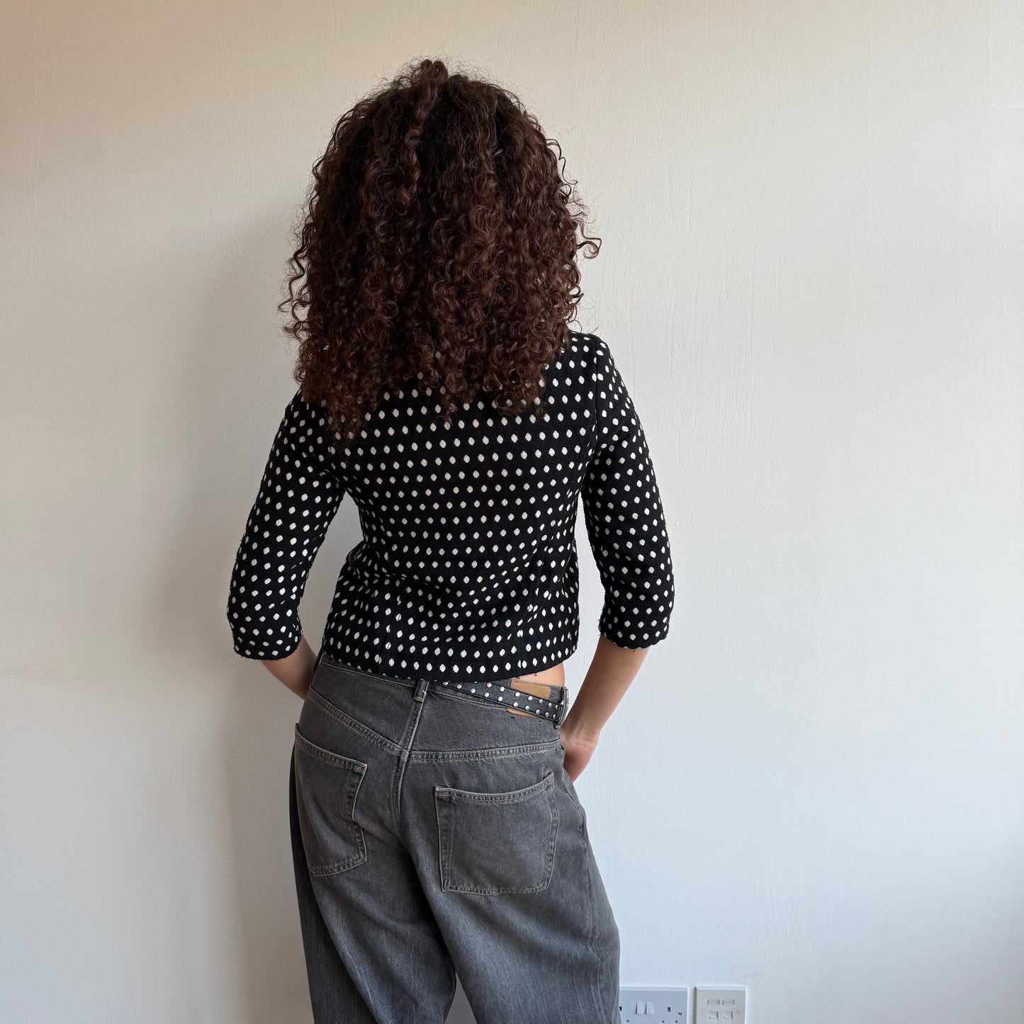 Polka dot peacoat - Size S