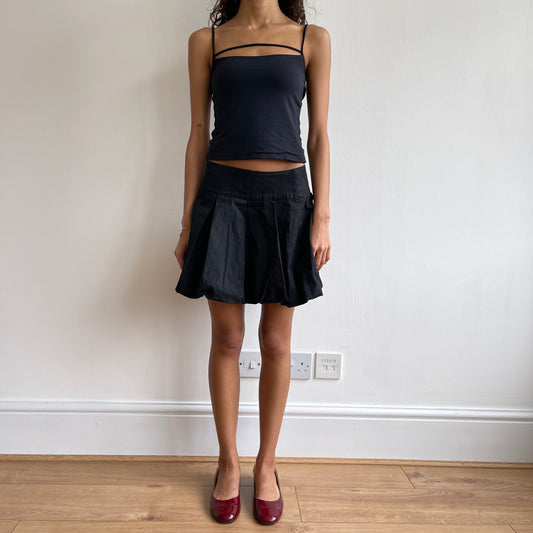 Black bubble mini skirt - Size S/M