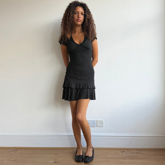 Polka dot milkmaid dress - Size S