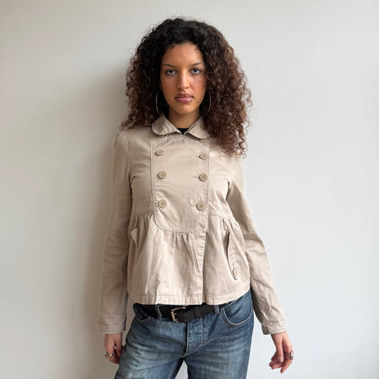 Beige peacoat - Size S